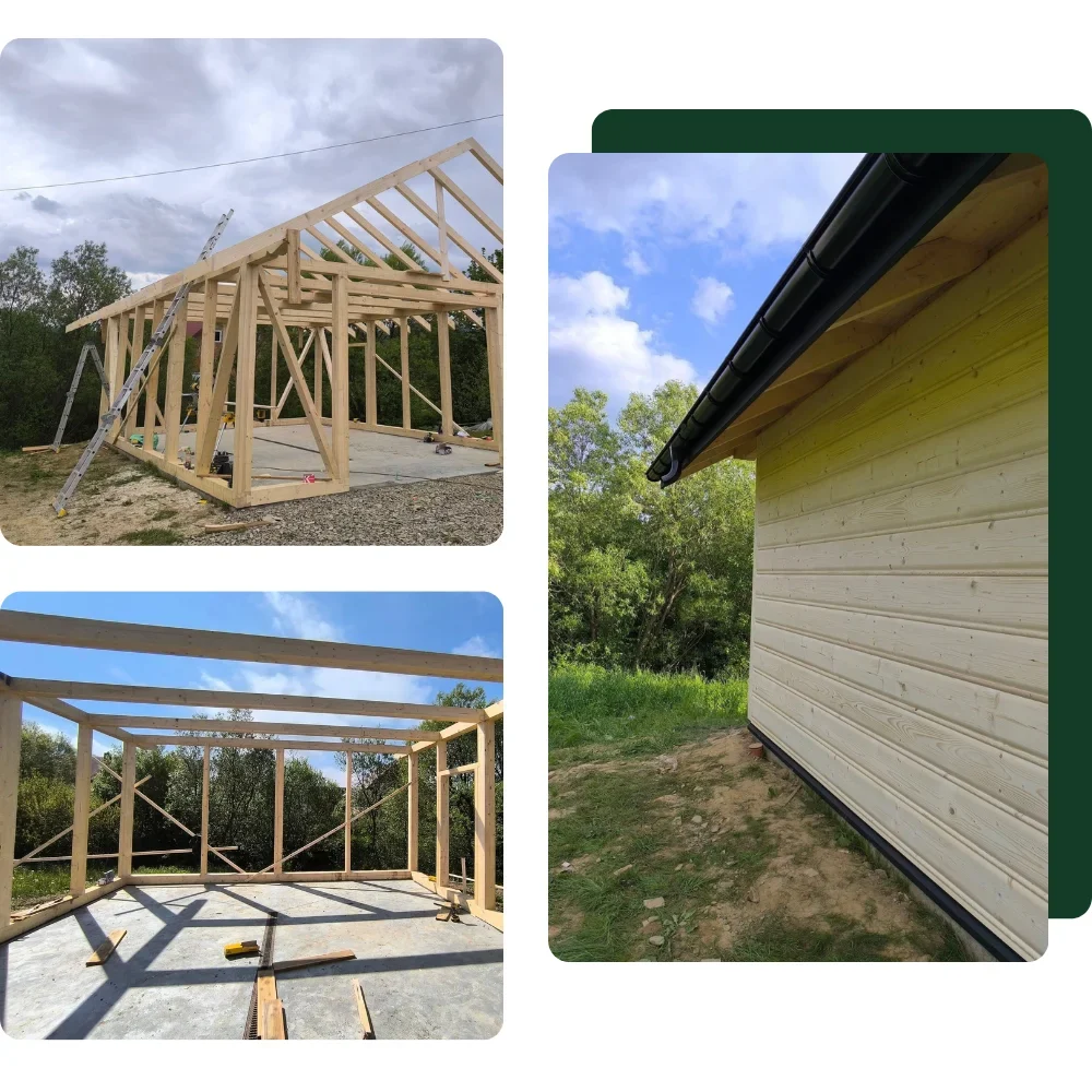 budowa garazu drewnianego konstrukcje wkdecker podhale