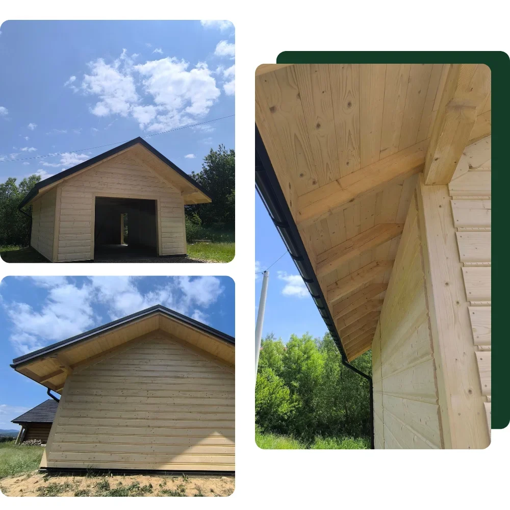 nowoczesny garaz drewniany wkdecker podhale