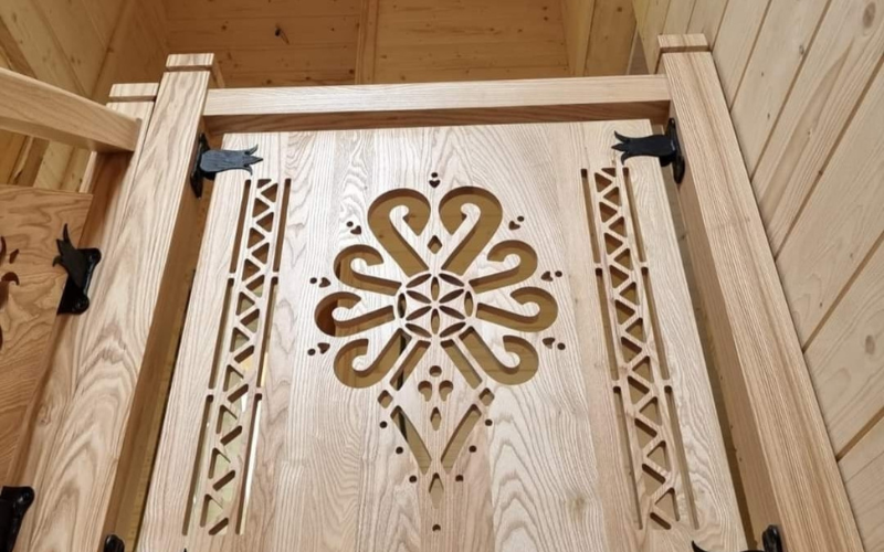 ozdobne drzwi drewniane azurowe styl regionalny wkdecker podhale