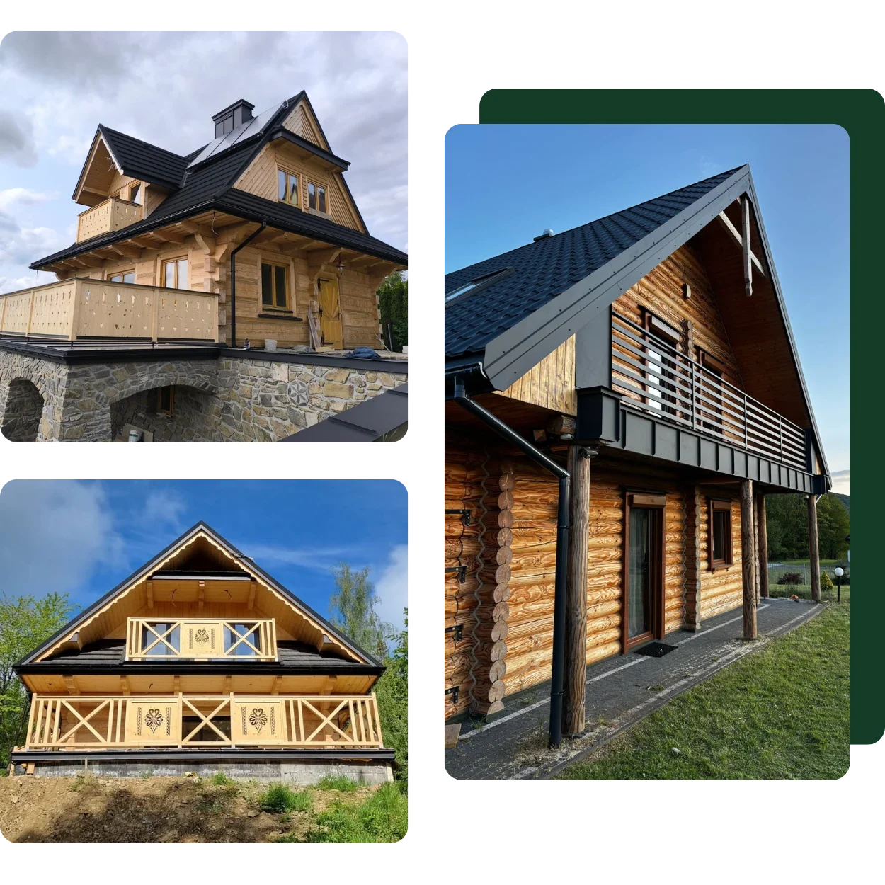 realizacje domow z bali nowoczesne i regionalne wkdecker podhale