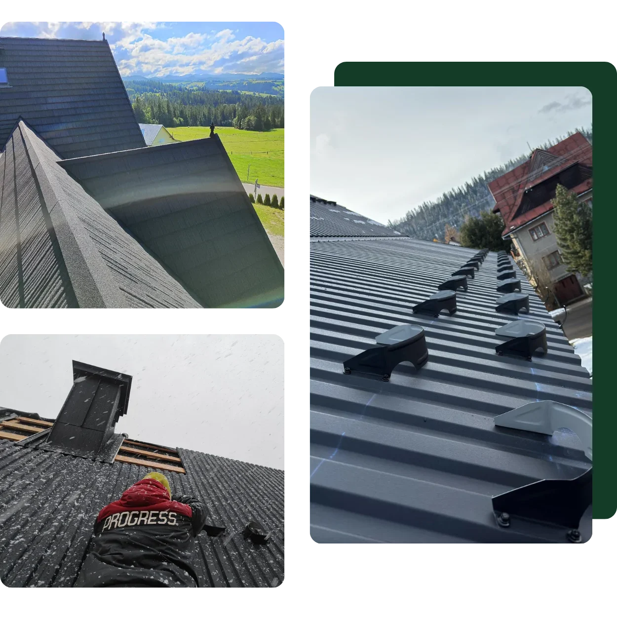 realizacje pokrycia dachowe blacha na rabek sniegolapy wkdecker podhale